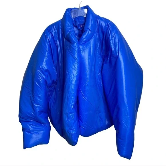 Yeezy X Gap Yzy Size XL Blue Cropped Puffer Jacket Coat